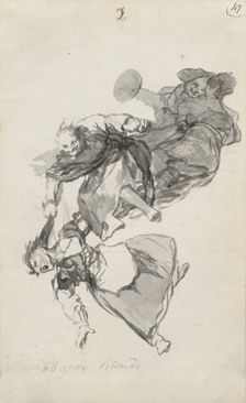 Bajan riñendo. Album Witches and Old Women, ca 1820
