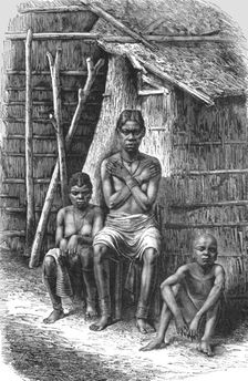 'Bakalai women and children; The Gaboon. 1875. Creator: Unknown