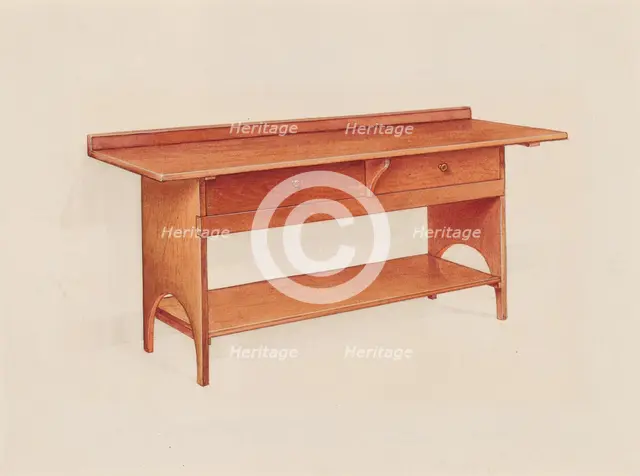 Bake Room Table, c. 1936. Creator: Alfred H. Smith.