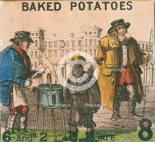 'Baked Potatoes', Cries of London, c1840. Artist: TH Jones