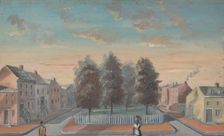 Baked Pears in Duane Park, 1870s. Creator: William P. Chappel