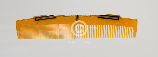 Bakelite comb from dresser set owned by Lena Horne, mid 20th Century. Creator: Agalin.
