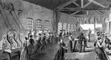 Baker and Finnemore's pen factory, St Paul's Square, Birmingham, England, 1870
