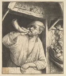 Baker Blowing Horn, 1610-85. Creator: Adriaen van Ostade