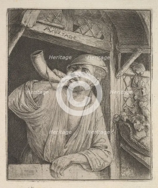 Baker Blowing Horn, 1610-85. Creator: Adriaen van Ostade.