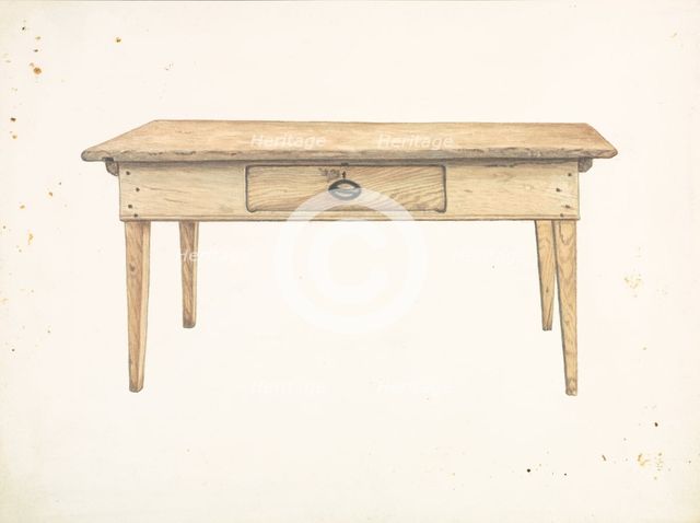 Baker's Table, c. 1937. Creator: Earl Butlin.
