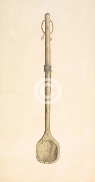 Baker's Mixing Spoon, c. 1939. Creator: Paul Poffinbarger.