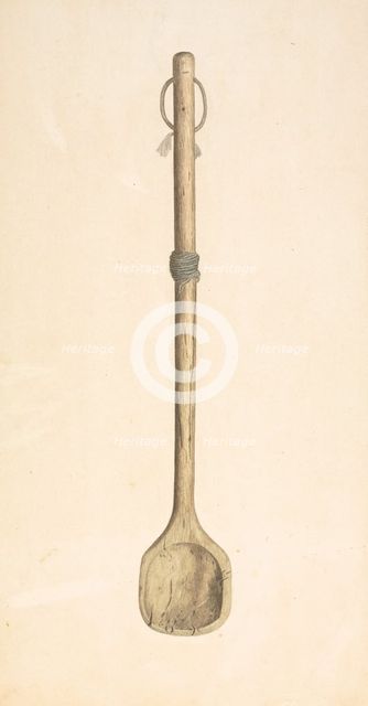 Baker's Mixing Spoon, c. 1939. Creator: Paul Poffinbarger.