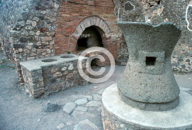 Bakery in Pompeii, 1st century. Creator: Unknown.