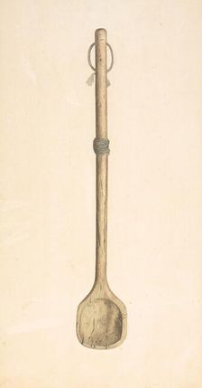 Baker's Mixing Spoon, c. 1939. Creator: Paul Poffinbarger