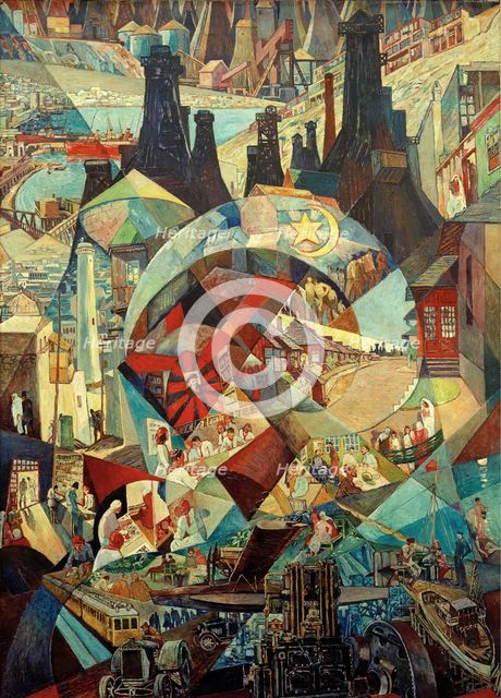 Baku (agitation panel), 1927. Creator: Vogeler, Heinrich (1872-1942).