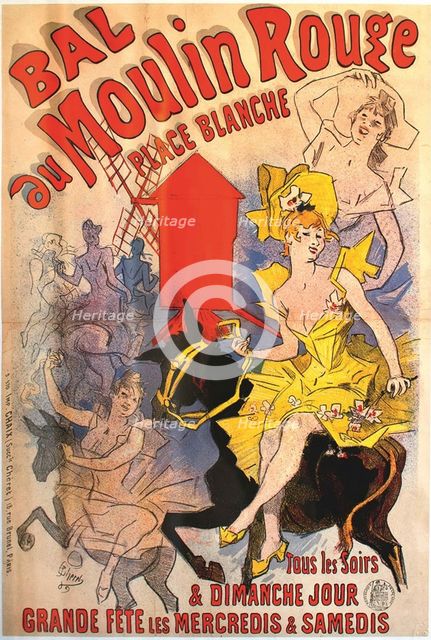 Bal du Moulin Rouge, 1889. Creator: Chéret, Jules (1836-1932).