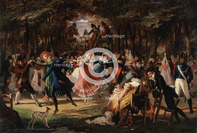Bal public, 1818. Creator: Chalon, John James (1778-1854).