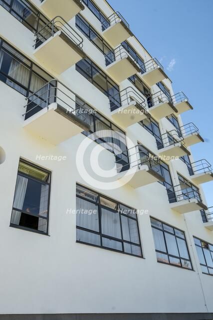 Balconies. The Bauhaus building, Dessau, Germany, 2018.  Artist: Alan John Ainsworth.