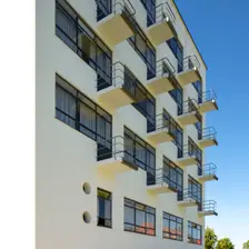 Balconies. The Bauhaus building, Dessau, Germany, 2018. Artist: Alan John Ainsworth
