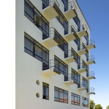 Balconies. The Bauhaus building, Dessau, Germany, 2018. Artist: Alan John Ainsworth