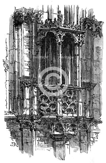 Balcony, Hotel de Ville, Ghent, 1872. Creator: Unknown.