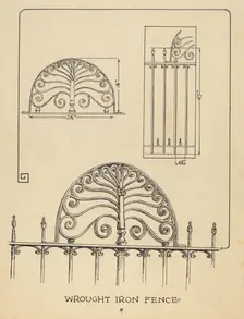 Balcony Railing, 1935/1942. Creator: Al Curry
