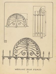 Balcony Railing, 1935/1942. Creator: Al Curry