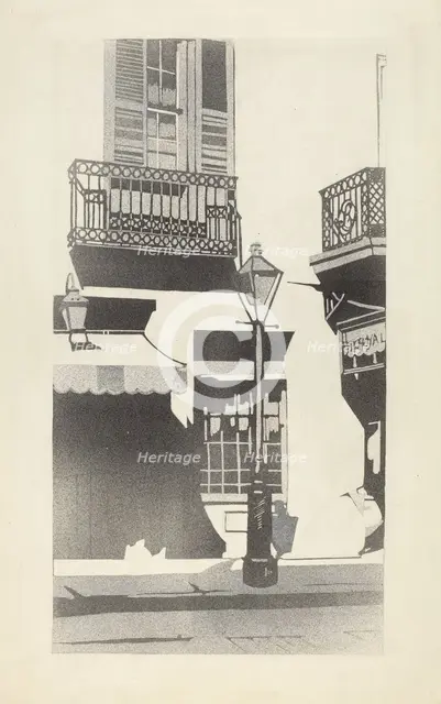 Balcony Railing, 1935/1942. Creator: Arelia Arbo.