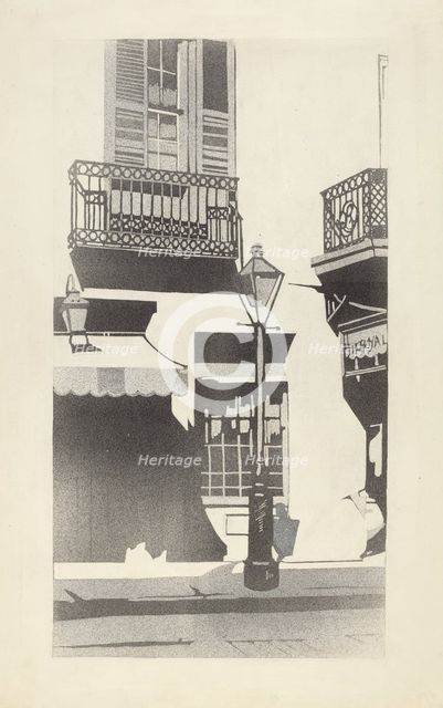 Balcony Railing, 1935/1942. Creator: Arelia Arbo.