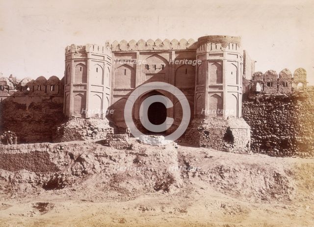 Bala Hissar gate, leading to city of Kabul, Afghanistan, c1879. Creator: Unknown.