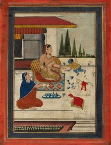 Bala Krishna with two women, 19th century