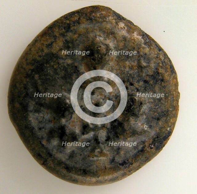 Balance Weight with Christ Blessing Two Eparchs or Emperors, Byzantine, 4th-5th century. Creator: Unknown.