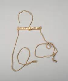 Balance-Beam Scale with Incised Circles and Strings Attached, A.D. 500/800. Creator: Unknown