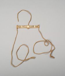 Balance-Beam Scale with Incised Circles and Strings Attached, A.D. 500/800. Creator: Unknown