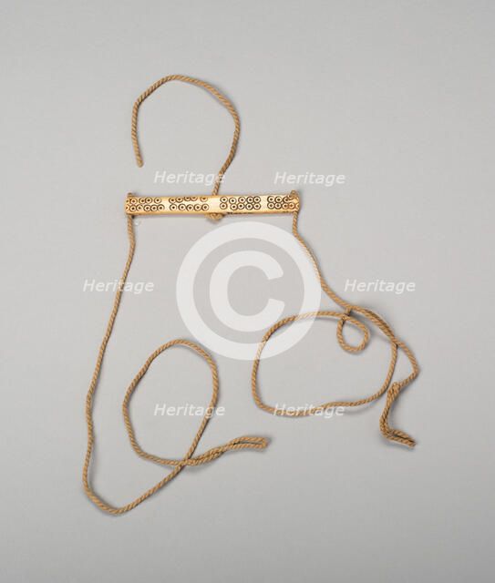 Balance-Beam Scale with Incised Circles and Strings Attached, A.D. 500/800. Creator: Unknown.