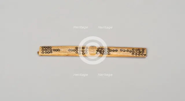 Balance-Beam Scale with Incised Circles in Paddle-like Design, A.D. 1000/1470. Creator: Unknown.