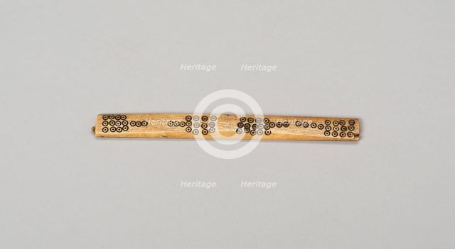 Balance-Beam Scale with Incised Circles in Paddle-like Design, A.D. 1000/1470. Creator: Unknown.