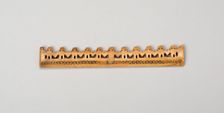 Balance-Beam Scale with Row of Cut-Out Figures and Incised Circles, A.D. 500/800. Creator: Unknown