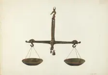 Balance Scales, c. 1939. Creator: Ruth Buker