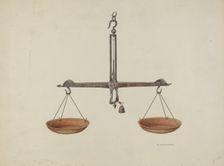 Balance Scales, c. 1940. Creator: William Kieckhofel