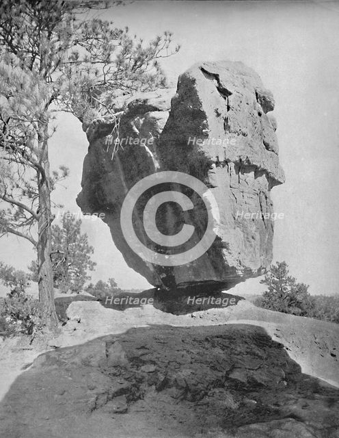 'Balanced Rock, Garden of the Gods, Col.', c1897. Creator: Unknown.