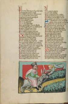 Balaam's Ass; Weltchronik, about 1400-1410. Creator: Unknown