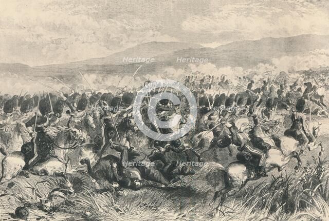Balaclava, 25th October 1854. The Charge of the Scots Greys, 1884. Artist: Unknown