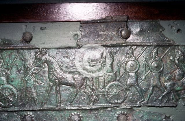 Balawat gates, Assyrian horsemen, 899 BC.  Artist: Unknown.