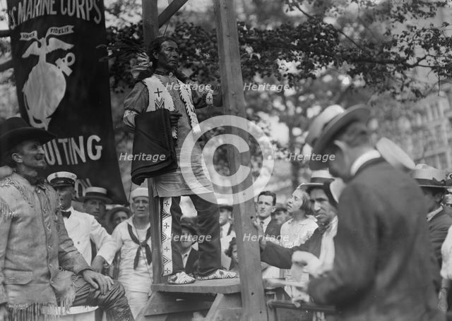 Bald Eagle on U.S.S. Recruit, 28 Jul 1917. Creator: Bain News Service.