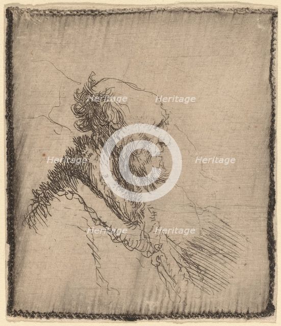Bald Old Man with a Short Beard in Profile, c. 1635. Creator: Rembrandt Harmensz van Rijn.