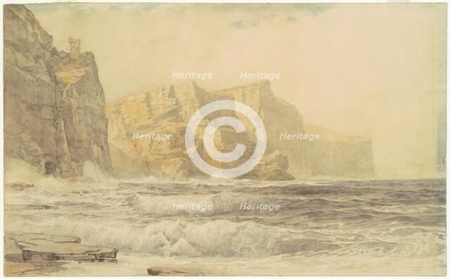 Baldart Castle, Kilkee, County Clare, Ireland, 1892. Creator: William Trost Richards.