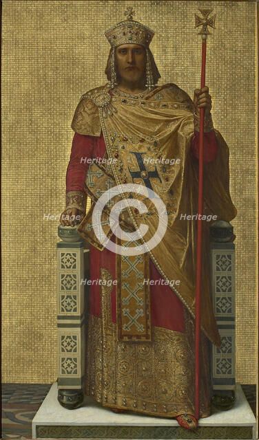 Baldwin I of Constantinople, 1872-1877. Creator: Gallait, Louis Joseph (1810-1877).