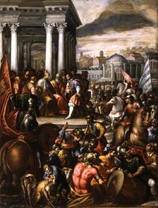 Baldwin IX of Flanders is elected the first Latin Emperor of Constantinople on... Early 17th cen. Creator: Vicentino, Andrea (c. 1542-1617)