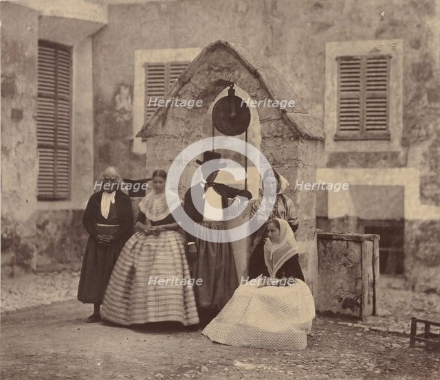 Baleares, Aldeanos de Palma y sus alrrededores, 1860. Creator: Charles Clifford.