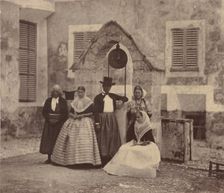 Baleares, Aldeanos de Palma y sus alrrededores, 1860. Creator: Charles Clifford
