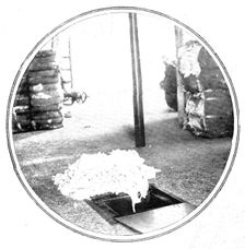 Bales of compressed cotton as received in Manchester..., 1909. Creator: Unknown
