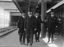 Balfour, Arthur James, M.P, O.M, Head of British Commission To U.S. Awaiting His Arrival..., 1917. Creator: Harris & Ewing