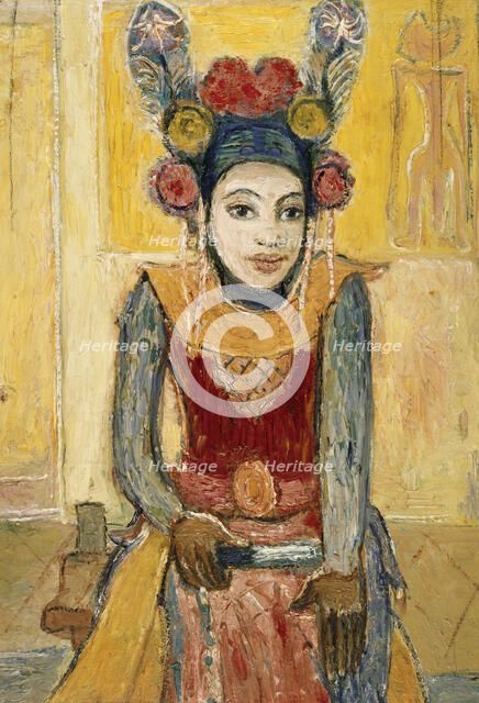 Balinese (II). Legong dancer, ca 1926. Creator: Genin, Robert (1884-1941).